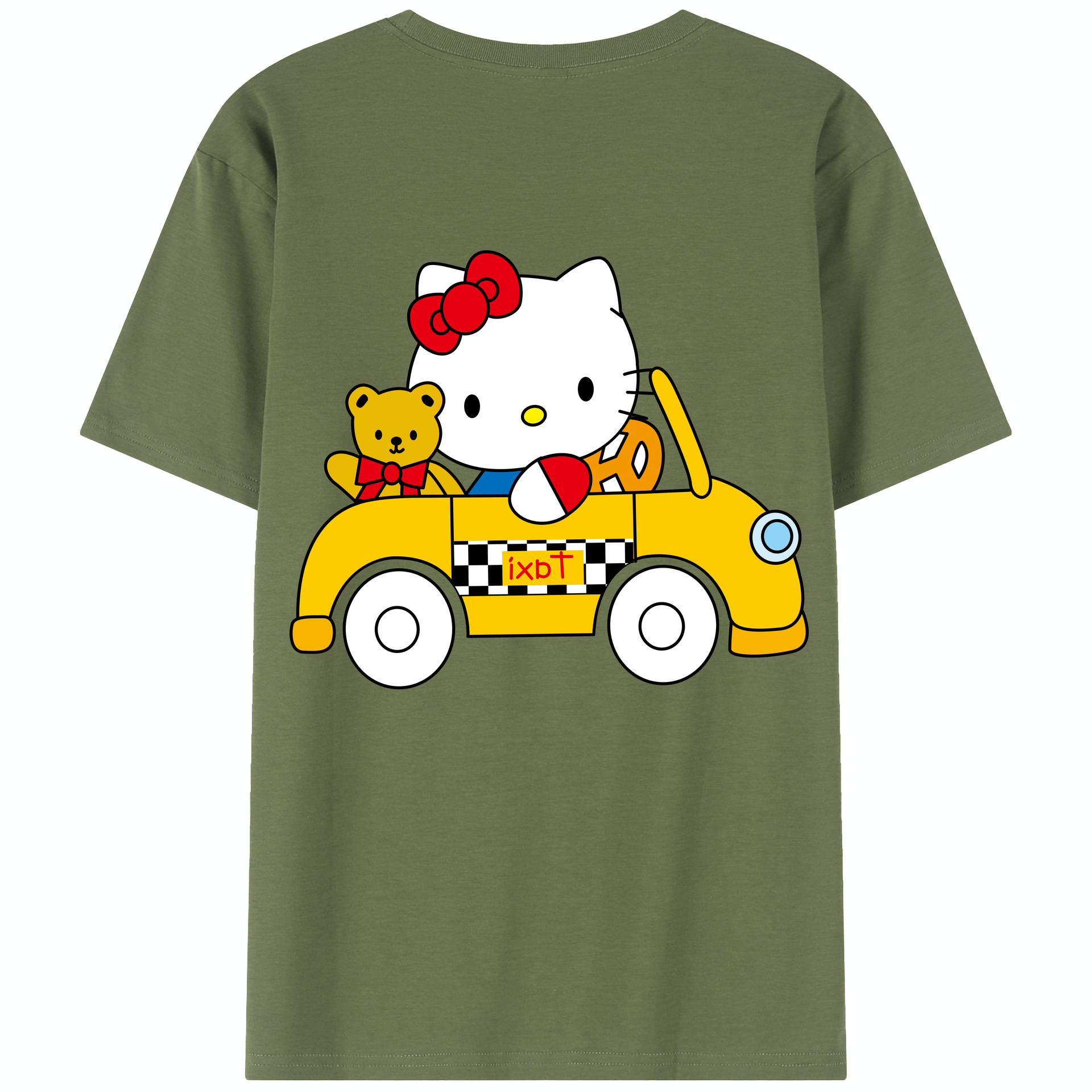 （画像用） Hello Kitty ハローキティ 綿100％半袖Tシャツ（背面プリント）